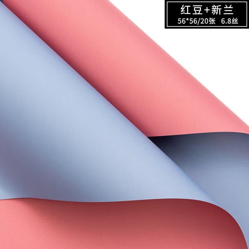 Solid Two-Color Bouquet Wrapping Paper,22.8*22.8 inch - HUAYI
