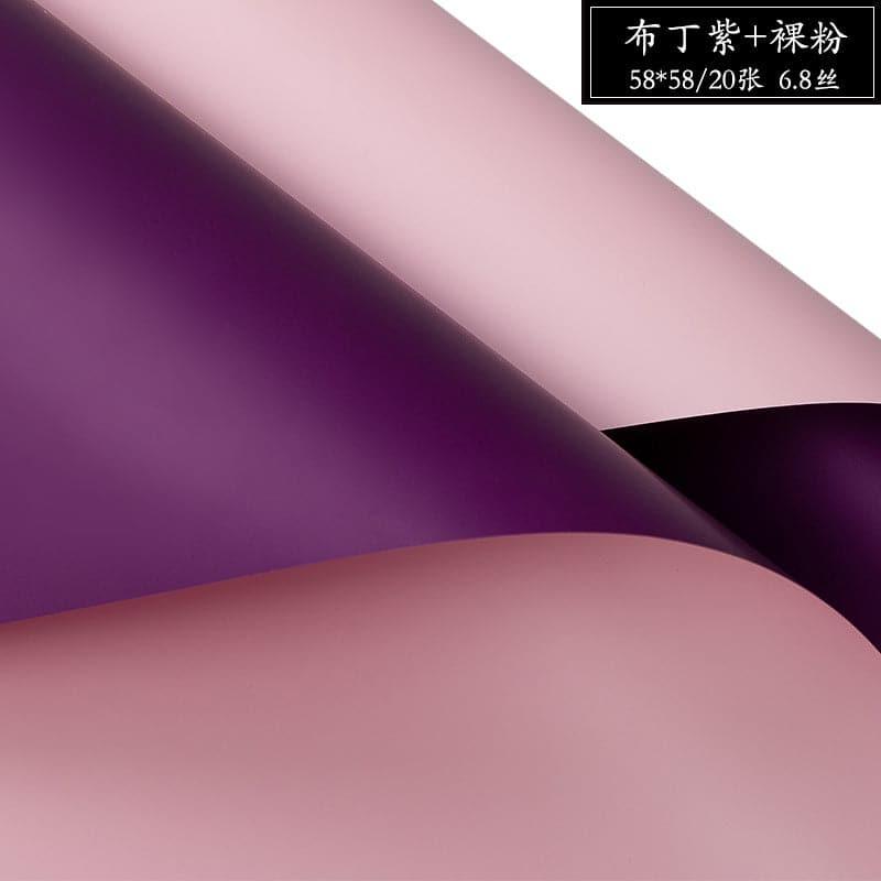 Solid Two-Color Bouquet Wrapping Paper,22.8*22.8 inch - HUAYI