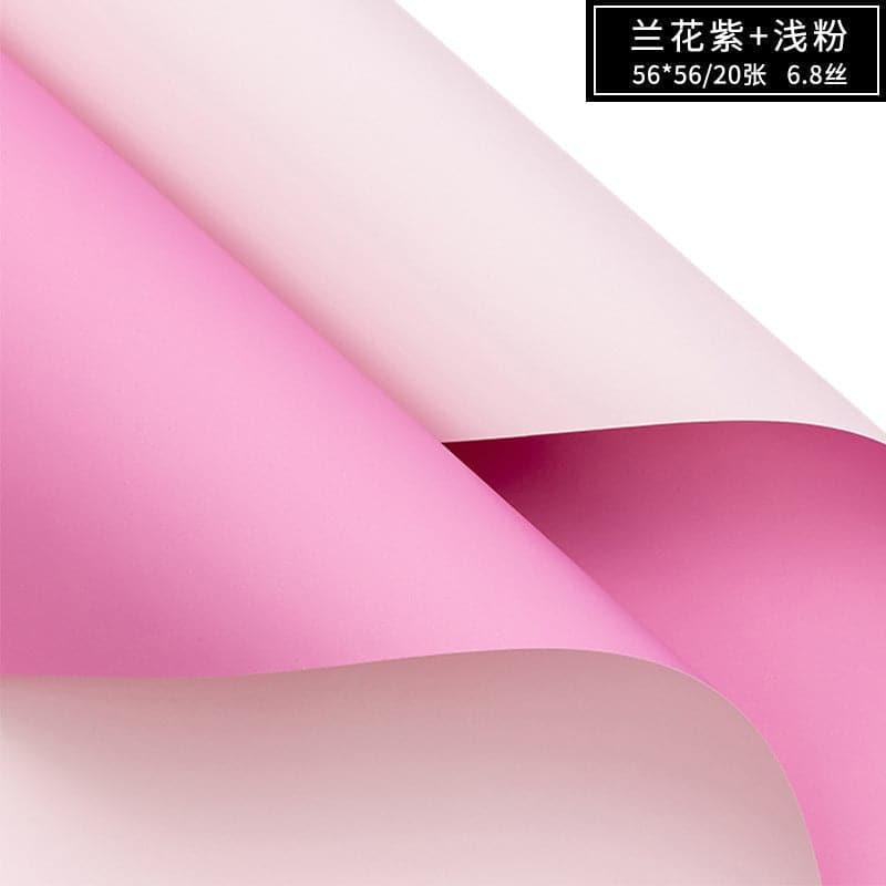 Solid Two-Color Bouquet Wrapping Paper,22.8*22.8 inch - HUAYI