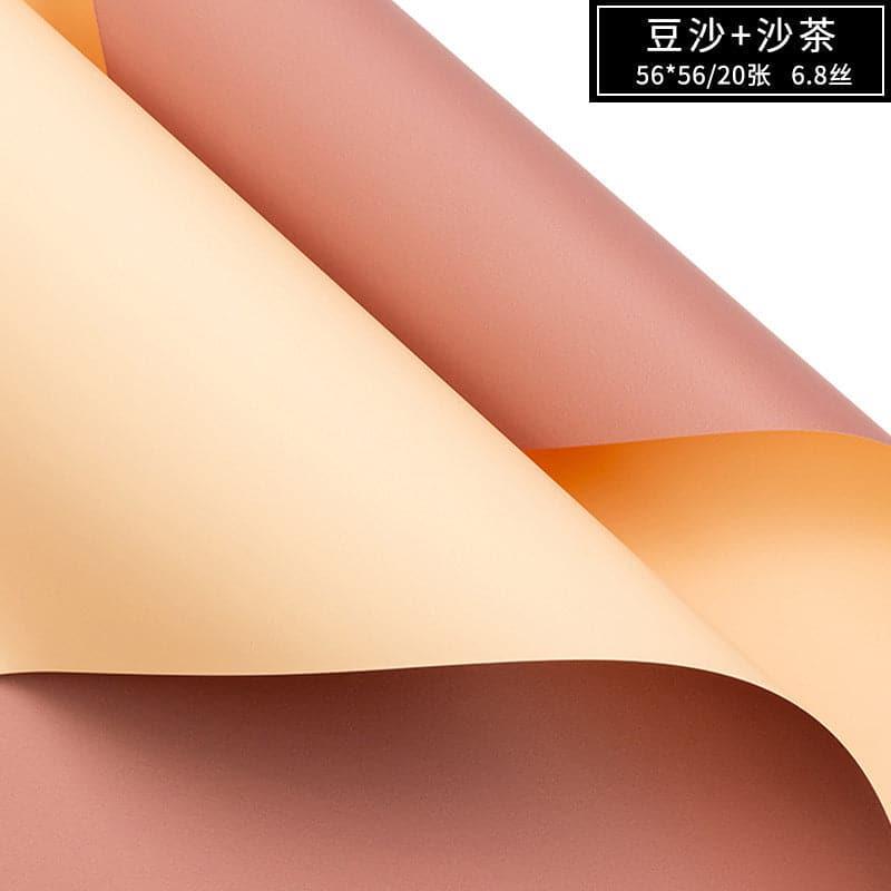 Solid Two-Color Bouquet Wrapping Paper,22.8*22.8 inch - HUAYI