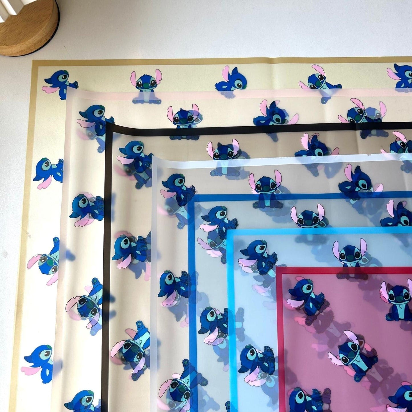 Stitch Waterproof Gift Floral Bouquet Flower Wrapping Paper,22.8*22.8 inch - HUAYI