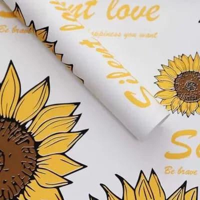 Sunflower Waterproof Flower Wrapping Paper ,22.8*22.8 Inch.