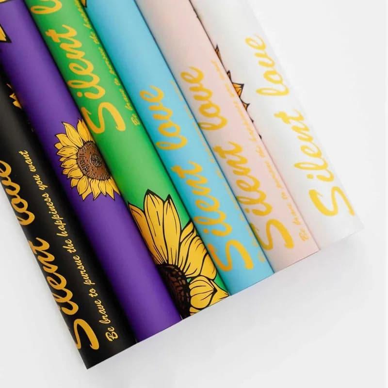 Sunflower Waterproof Flower Wrapping Paper ,22.8*22.8 Inch.