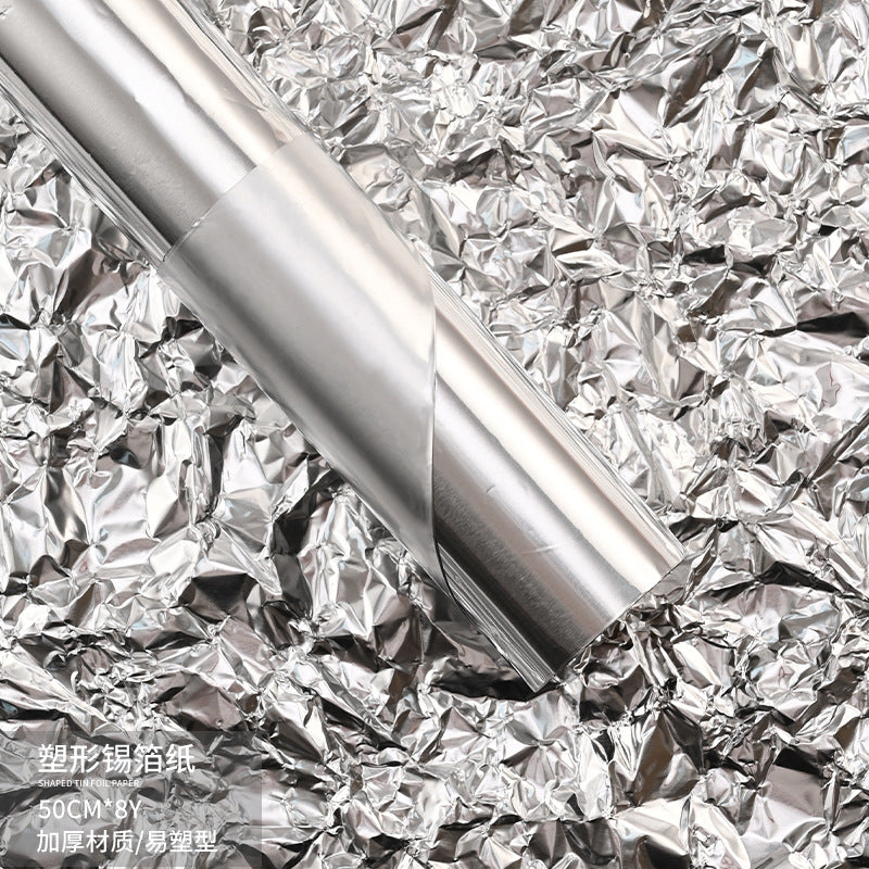 Tin foil waterproof floral packaging flower wrapping paper,8 yards.