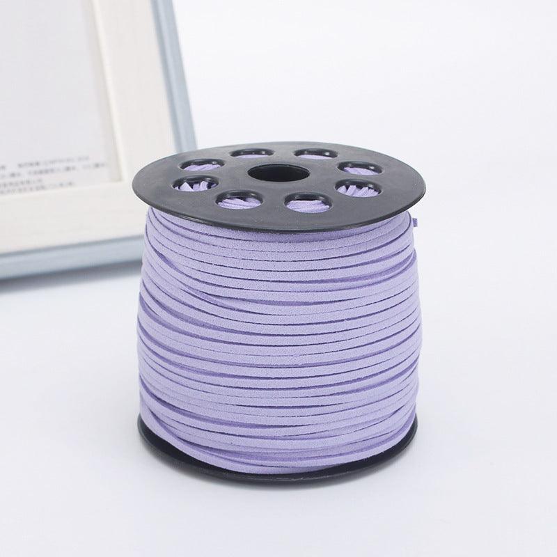 100 Yards Suede Lace Cord, Ribbon Suede Cord Faux Leather Cord Leather Crafts Lace Floral Velvet Flower Bundle Ribbon for DIY - HUAYI