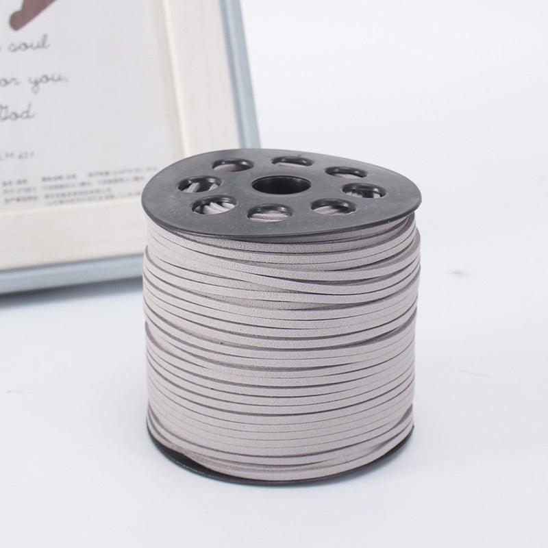100 Yards Suede Lace Cord, Ribbon Suede Cord Faux Leather Cord Leather Crafts Lace Floral Velvet Flower Bundle Ribbon for DIY - HUAYI
