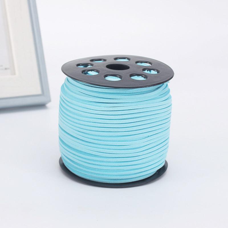 100 Yards Suede Lace Cord, Ribbon Suede Cord Faux Leather Cord Leather Crafts Lace Floral Velvet Flower Bundle Ribbon for DIY - HUAYI