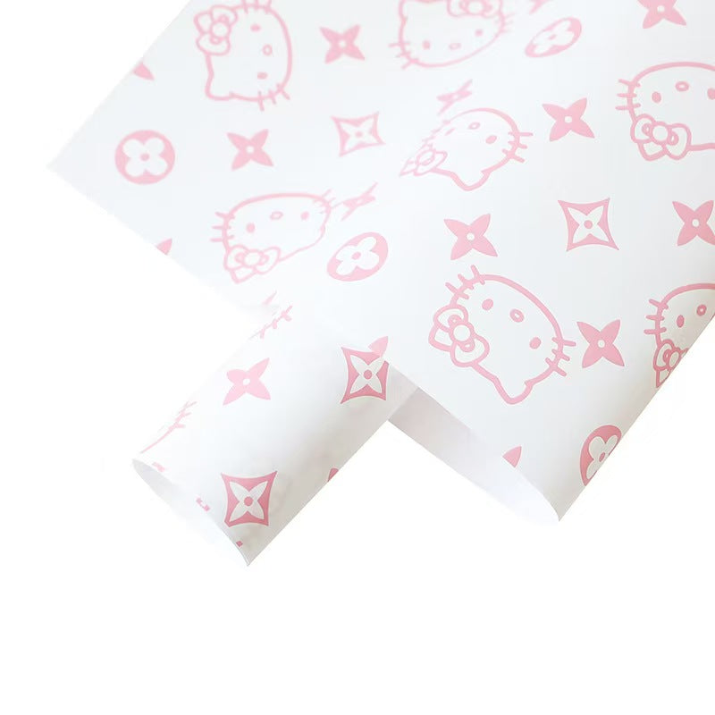 Kt Cat Korean Waterproof Flower Wrapping Paper,Pack 20 (57*57cm)