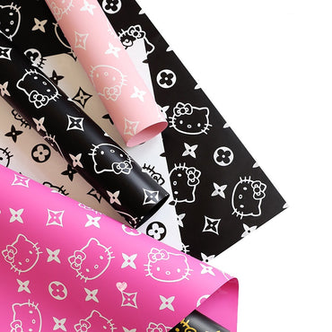 Kt Cat Korean Waterproof Flower Wrapping Paper,Pack 20 (57*57cm)