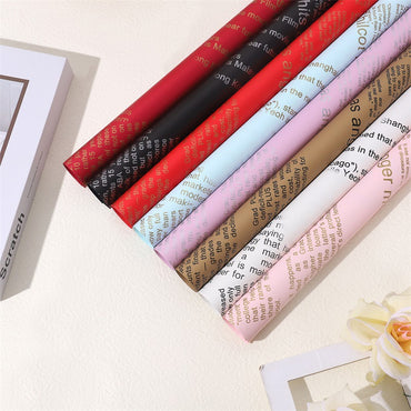 Letter CC Luxury Korean Flower Wrapping Paper,22.8*22.8 inch