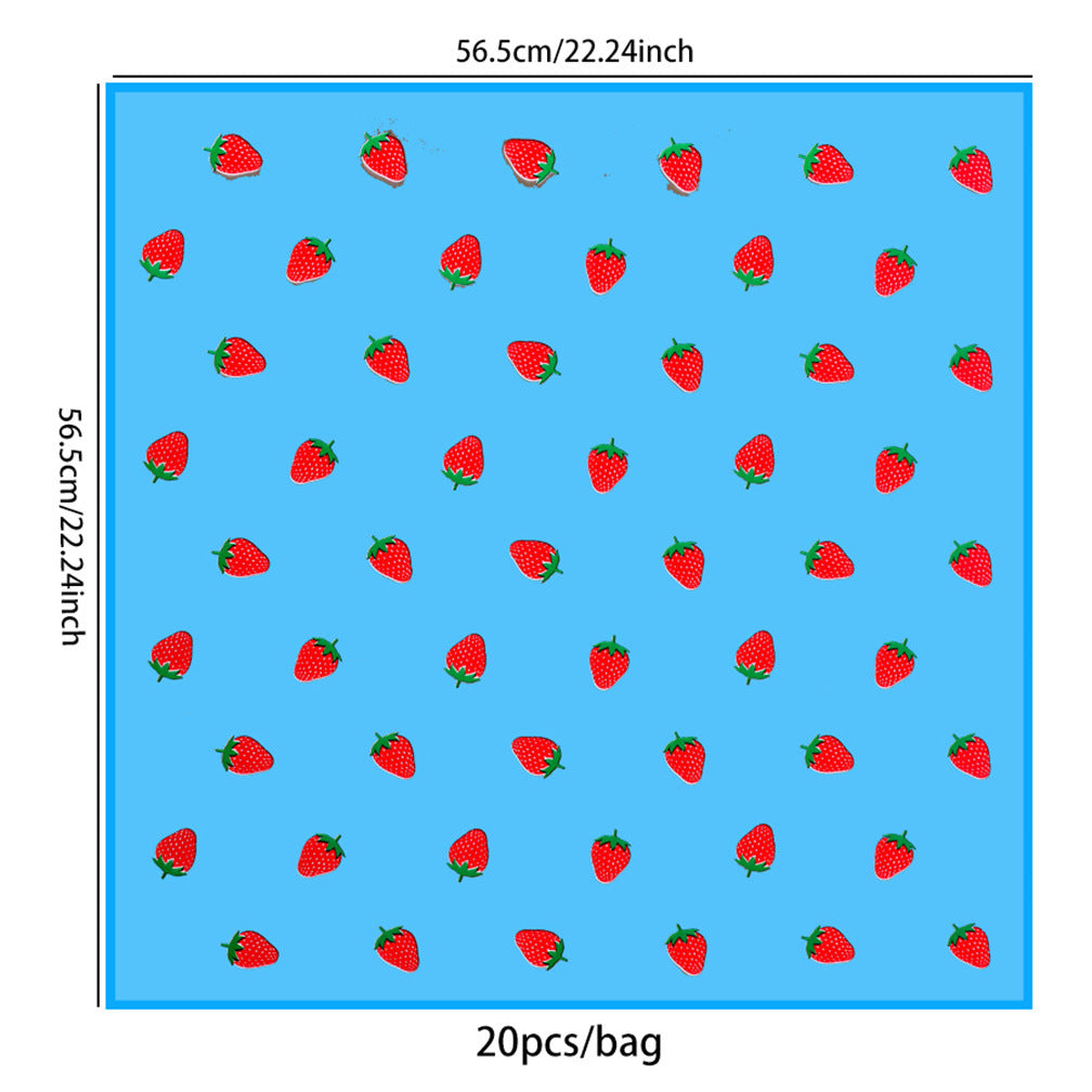 Strawberry Flower Wrapping Paper,Pack 20 (57*57cm).