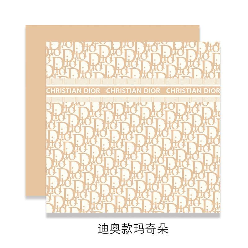 Luxury Waterproof Flower Wrapping Paper Dior Bouquet Wrapping Paper,22.8*22.8 inch - 20 sheets - Huayi Flower Wraps