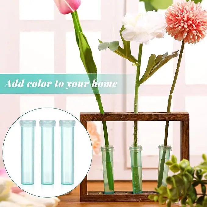 Clear Biodegradable Flower Water Tubes – 100pcs Flora Tubes for Bouquets