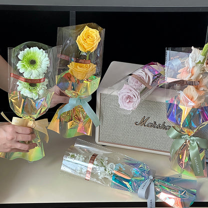 Single packaging bag transparent bouquet