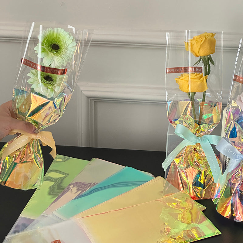 Single packaging bag transparent bouquet