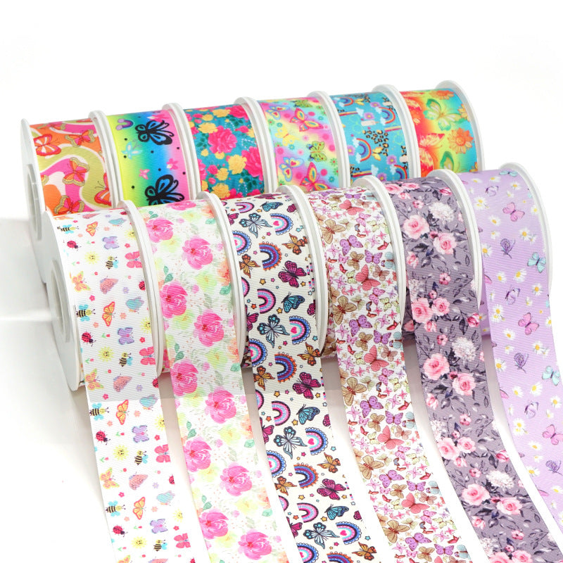 Heat Transfer Webbing Ribbon Flower.