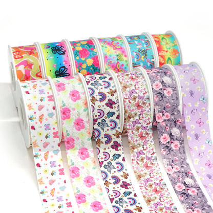 Heat Transfer Webbing Ribbon Flower.