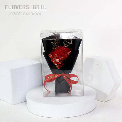 Valentine's Day Creative Bouquet Transparent Gift Box Teacher's Day Forever Carnation Flower Soap Flower