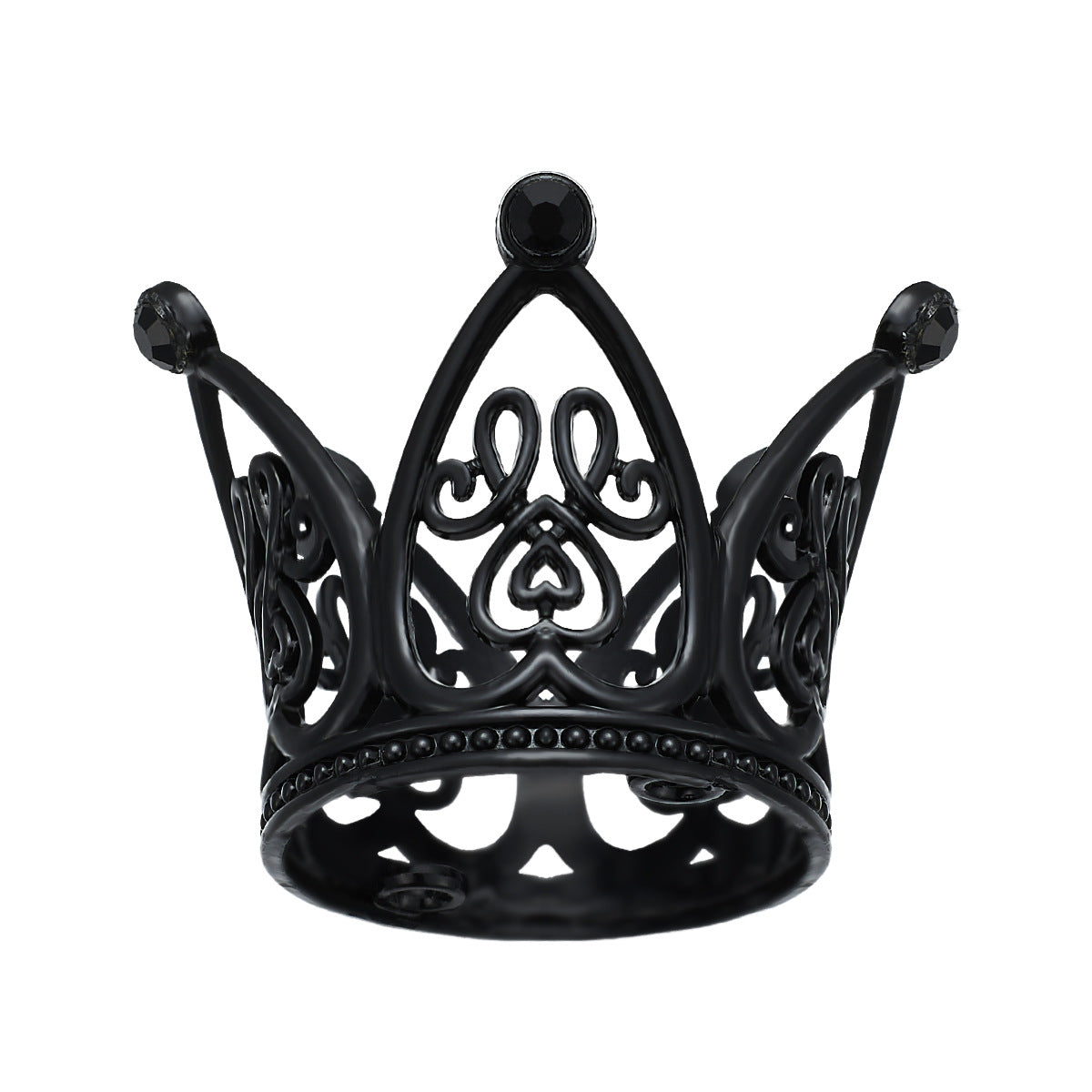 Mini Alloy Crown Cake Topper with Heart