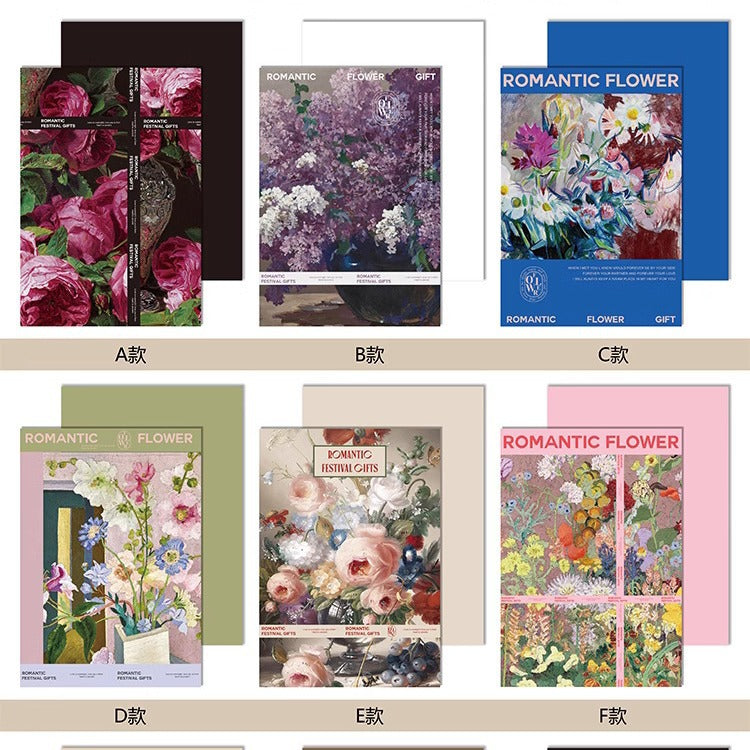 Oil Painting Paper Vintage Art Paper Vintage Oil Painting Style Flower Packaging,38*56cm