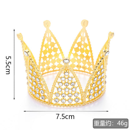 Gold Alloy Crown Cake Topper – Princess Birthday Party Decoration