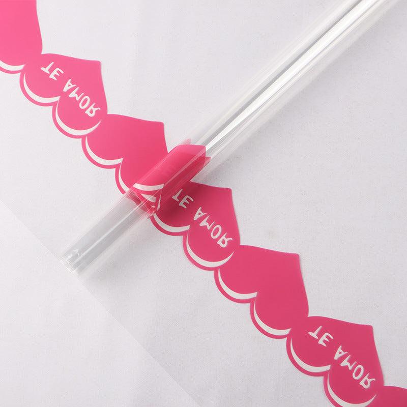 Love Heart to Heart Waterproof Wrapping Paper Flower Packaging