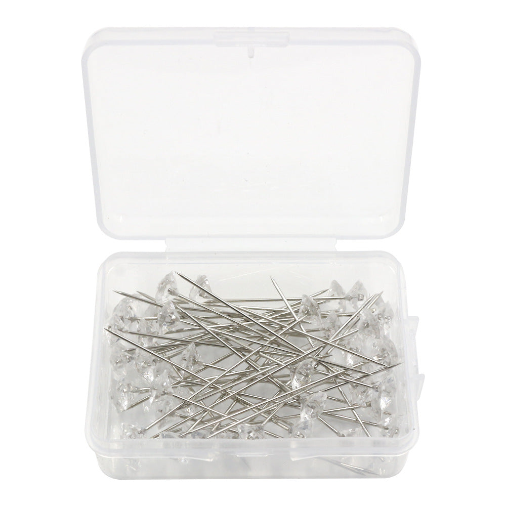 Clear Acrylic Diamond Pin – Hair, Veil & Bouquet Fixing Pin for Accessories