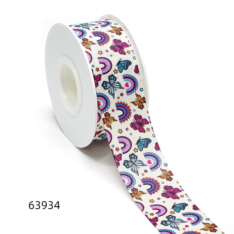 Heat Transfer Webbing Ribbon Flower