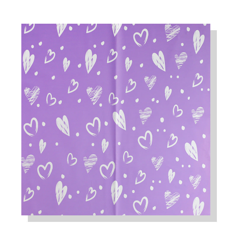 New Valentine's Day festival flower wrapping paper heart heart love bouquet paper waterproof floral packaging