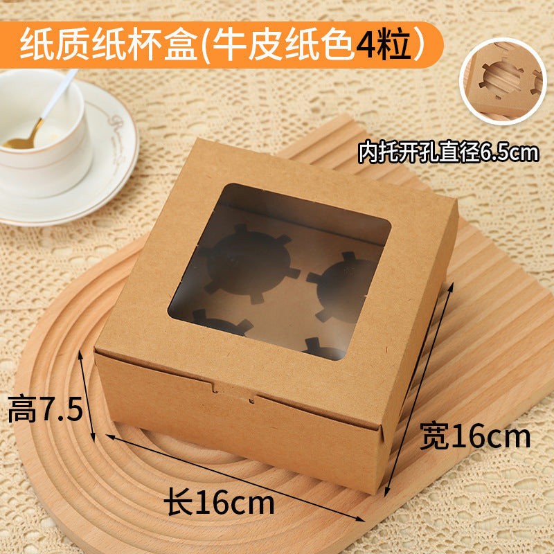 Cupcake Boxes with Holders, 10 pcs Cupcake Carrier with Handle Insert Display Window