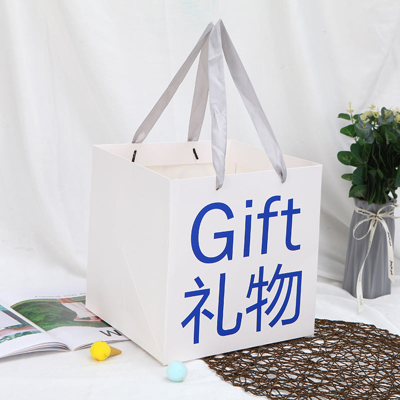 Fashion Flower Tote Bags Flower Bouquet Packaging Bags,2pcs