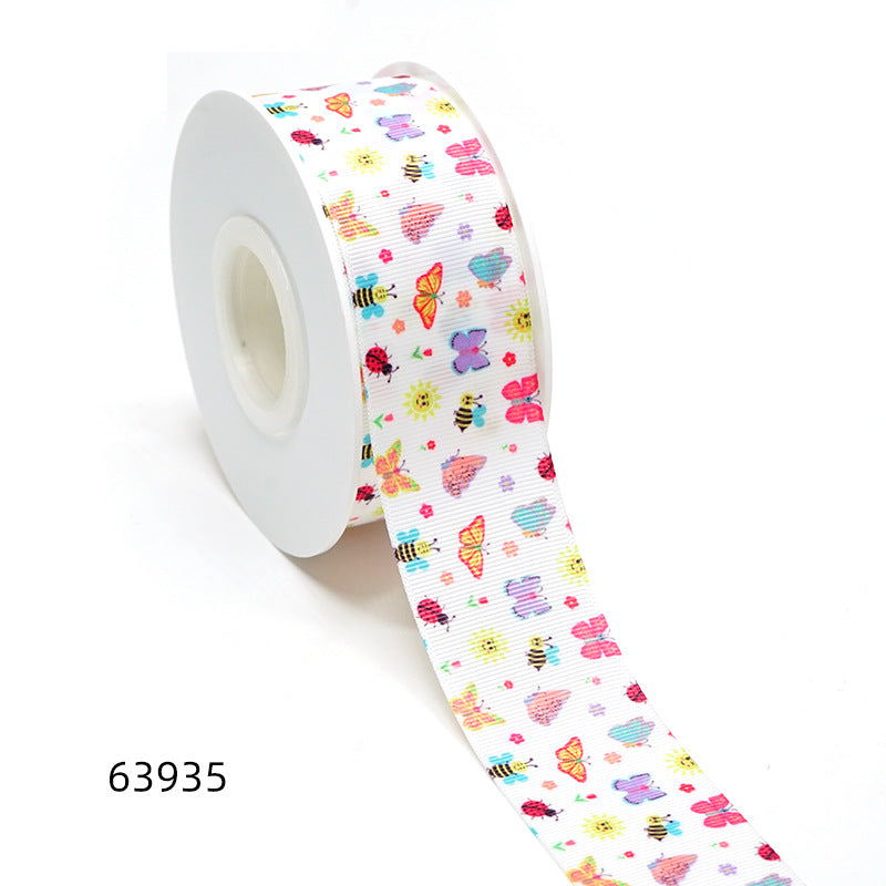 Heat Transfer Webbing Ribbon Flower