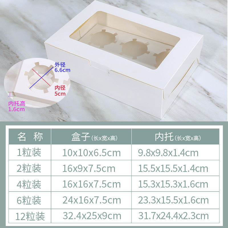 Cupcake Boxes with Holders, 10 pcs Cupcake Carrier with Handle Insert Display Window