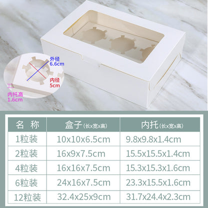 Cupcake Boxes with Holders, 10 pcs Cupcake Carrier with Handle Insert Display Window