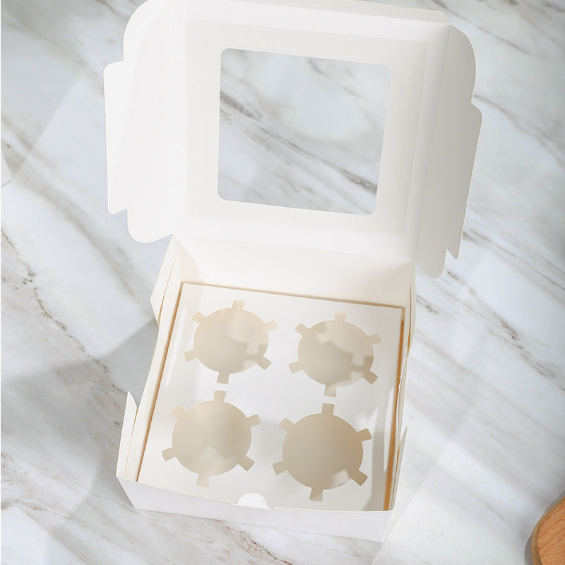 Cupcake Boxes with Holders, 10 pcs Cupcake Carrier with Handle Insert Display Window