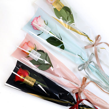 Single Bag Rose Packaging Bag Bouquet Triangle Bag Floral Flower Packaging Bag