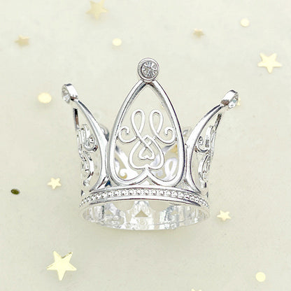 Gold Alloy Crown Cake Topper – Princess Birthday Party Decoration