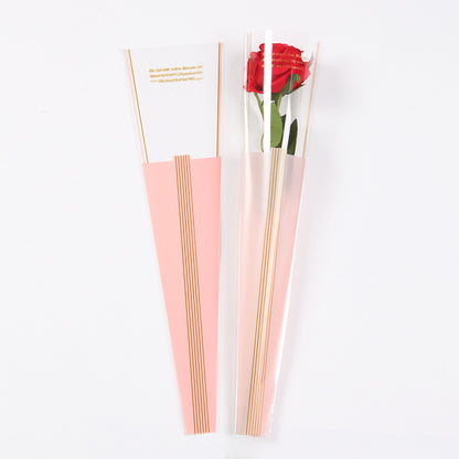 Single Bag Rose Packaging Bag Bouquet Triangle Bag Floral Flower Packaging Bag