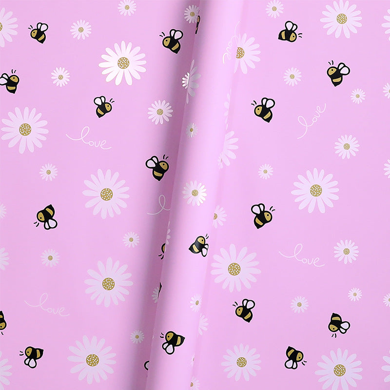 Honey Bee Sunflower Wrapping Paper Pack 20 (57x57cm).