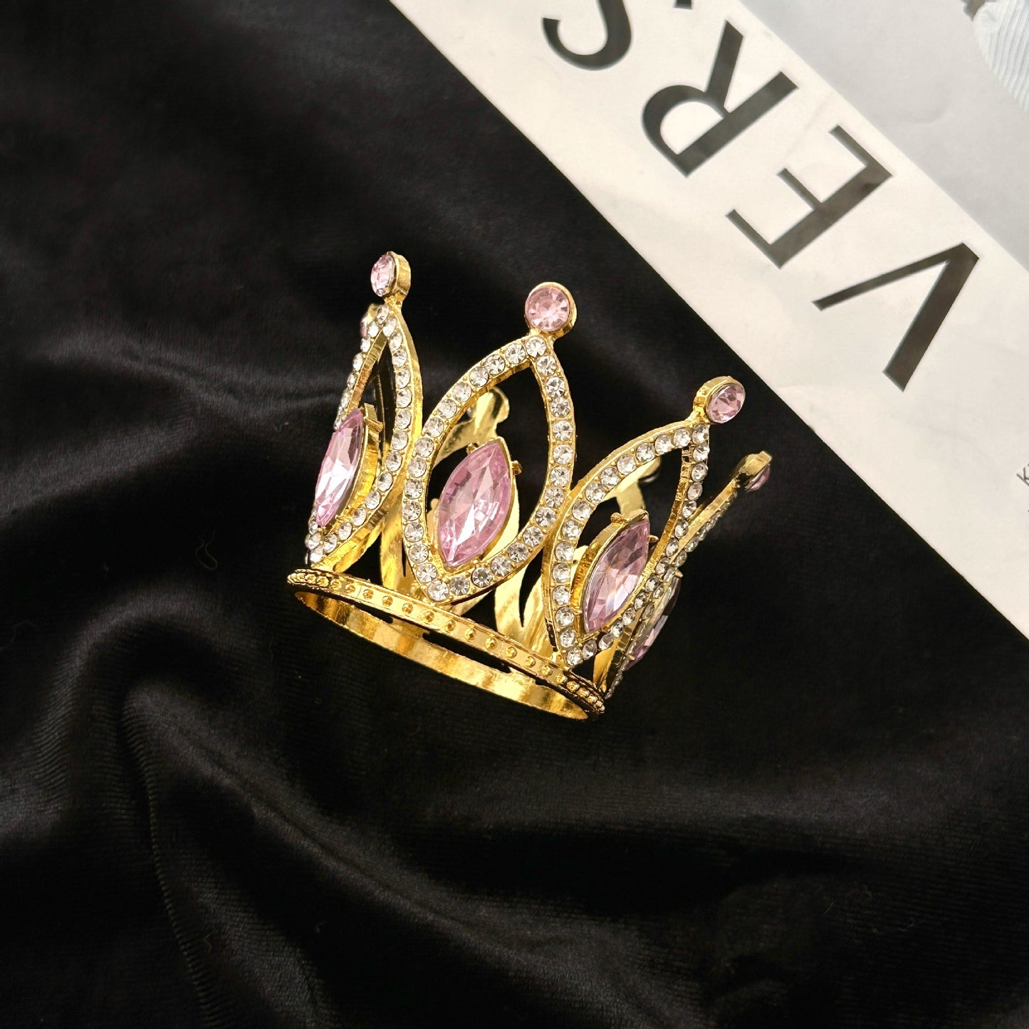 New Alloy Crown Cake Topper – Romantic Couple Birthday Decoration