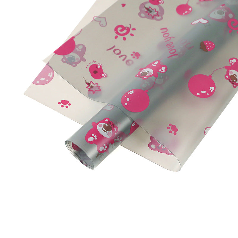 Strawberry Bear Wrapping Paper Pack 20 (57x57cm).