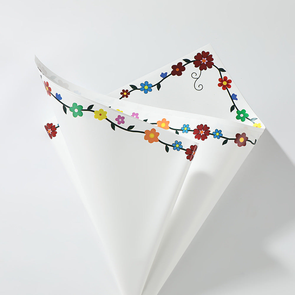 Creative Colorful Flower Wrapping Paper – Waterproof Bouquet Paper – 20 Sheets