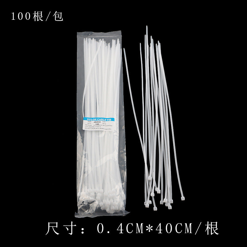 Nylon Plastic Ties White Black Large Extra Long Bundle Rope Snap Powerful Cable Tie Rope Holder Self-Locking