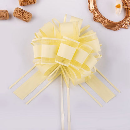 Natural Color Organza Ribbon – Solid Color Curling Ribbon for Bouquets & Gifts 20pcs