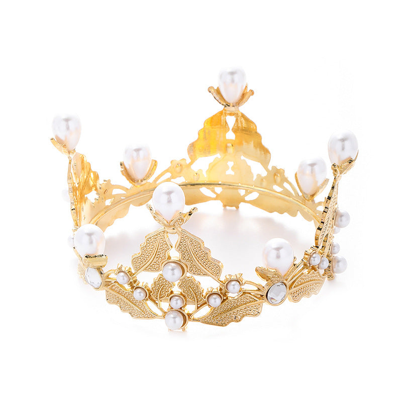 Gold Alloy Crown Cake Topper – Princess Birthday Party Decoration