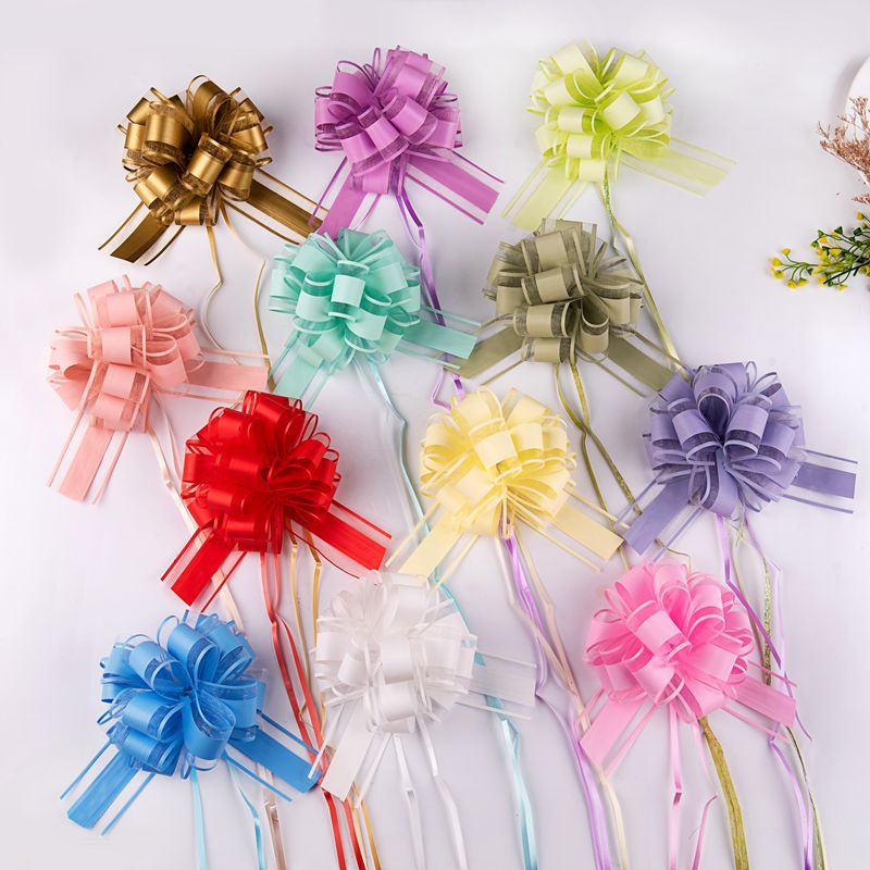 Natural Color Organza Ribbon – Solid Color Curling Ribbon for Bouquets & Gifts 20pcs