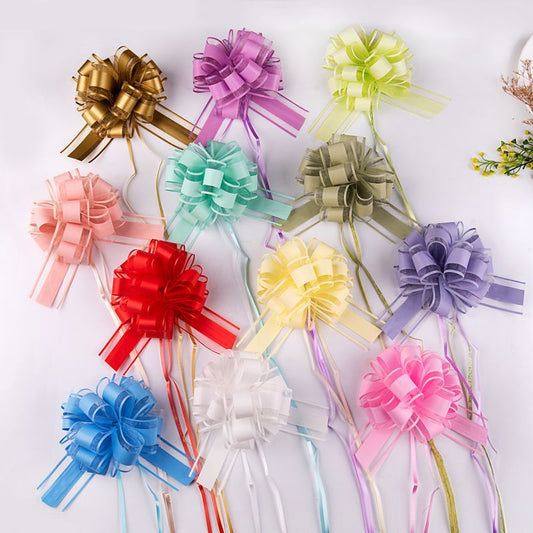 Natural Color Organza Ribbon – Solid Color Curling Ribbon for Bouquets & Gifts 20pcs
