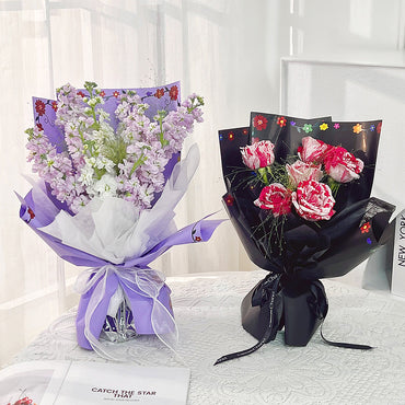 Creative Colorful Flower Wrapping Paper – Waterproof Bouquet Paper – 20 Sheets