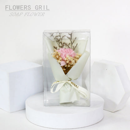 Valentine's Day Creative Bouquet Transparent Gift Box Teacher's Day Forever Carnation Flower Soap Flower