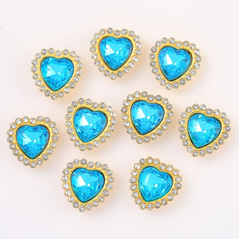 Double-Layer Heart Flower Alloy Rhinestone – DIY Wedding Accessories for Dress, Shoes & Hair